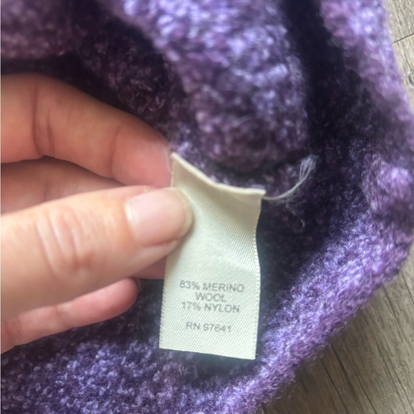 J. Jill Lavender and Deep Purple V-Neck Sweater - Picture 4 of 7